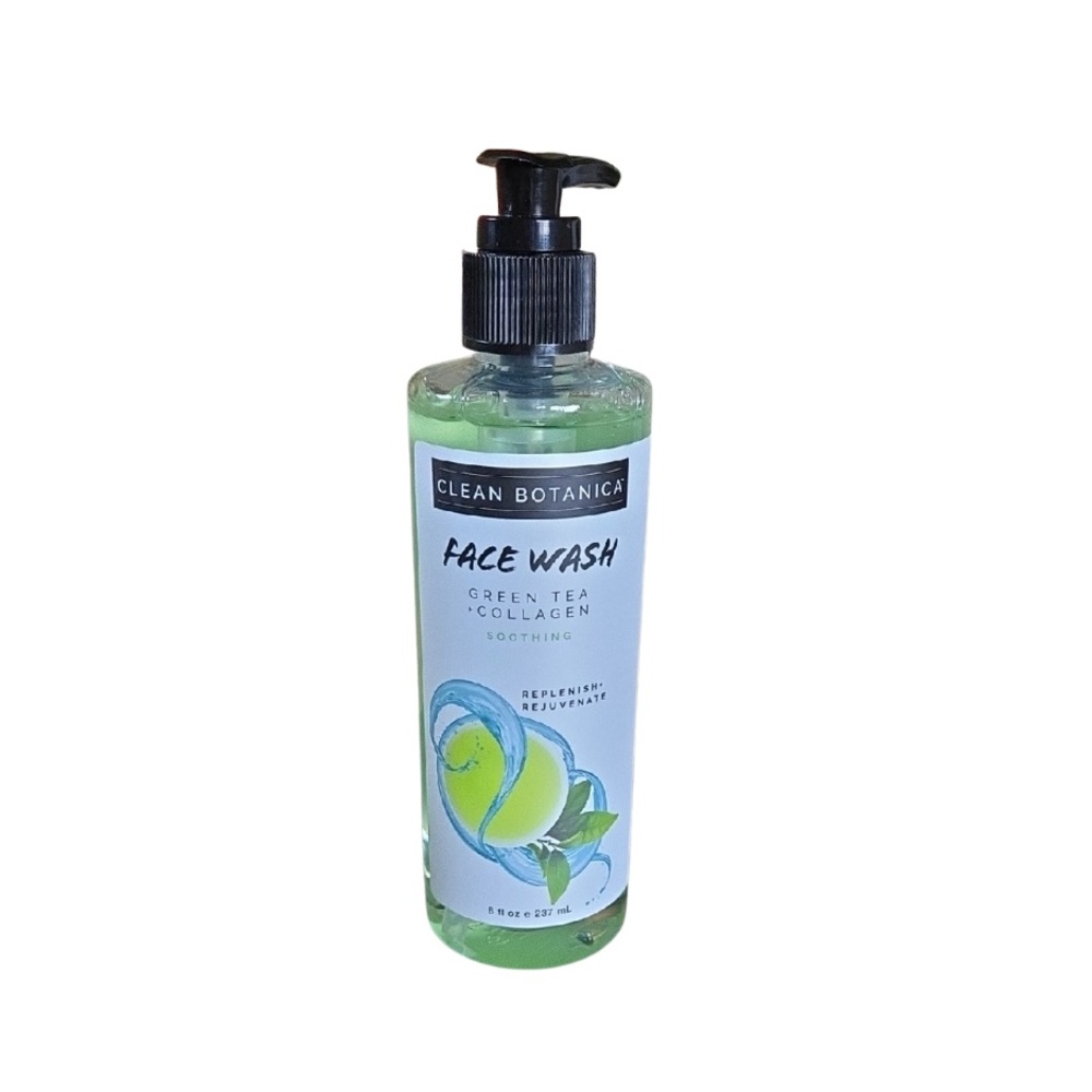 Green tea + collagen face wash